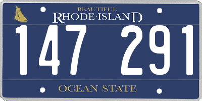 RI license plate 147291