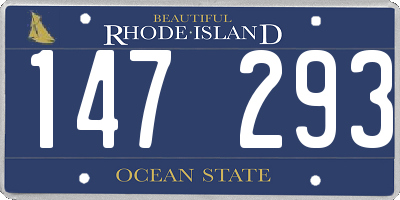 RI license plate 147293