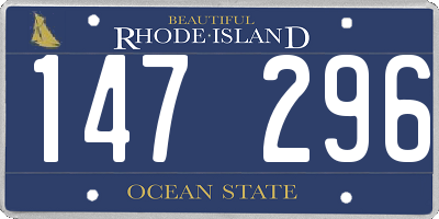 RI license plate 147296