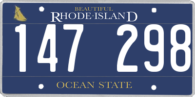 RI license plate 147298