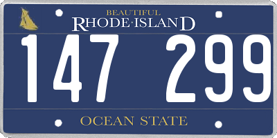 RI license plate 147299