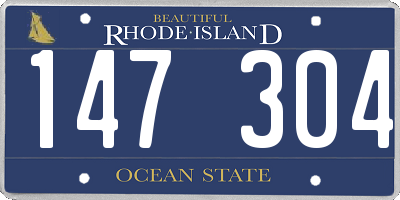RI license plate 147304