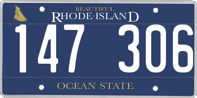RI license plate 147306