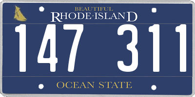 RI license plate 147311