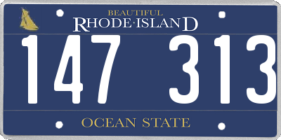 RI license plate 147313