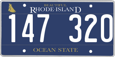 RI license plate 147320