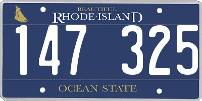 RI license plate 147325