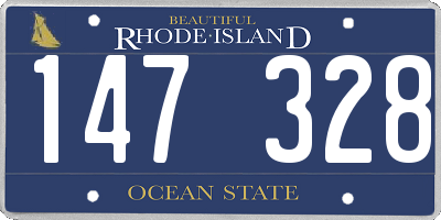 RI license plate 147328
