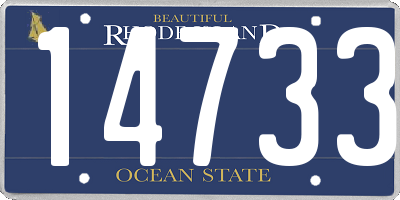 RI license plate 14733