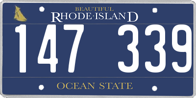 RI license plate 147339