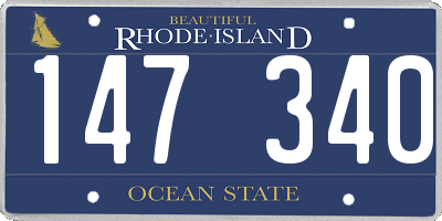 RI license plate 147340