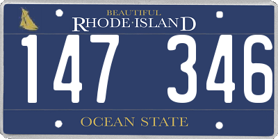 RI license plate 147346