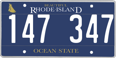 RI license plate 147347