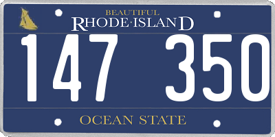 RI license plate 147350