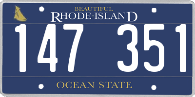 RI license plate 147351
