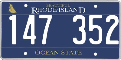 RI license plate 147352