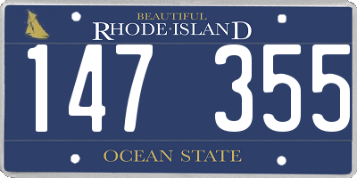 RI license plate 147355