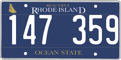 RI license plate 147359