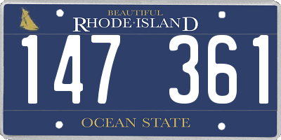 RI license plate 147361