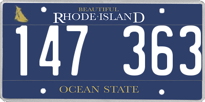 RI license plate 147363
