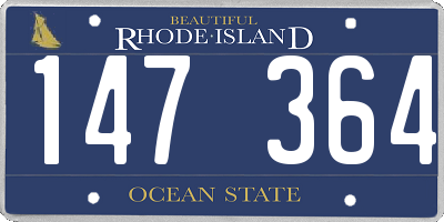RI license plate 147364