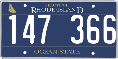 RI license plate 147366