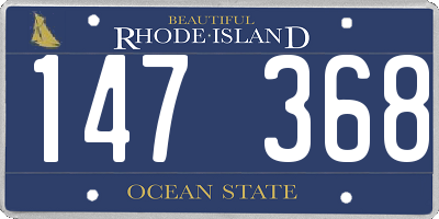 RI license plate 147368