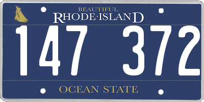 RI license plate 147372