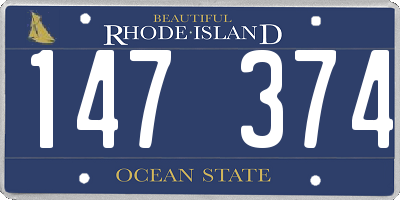 RI license plate 147374
