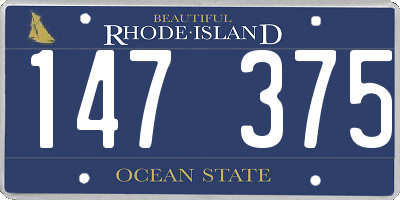 RI license plate 147375
