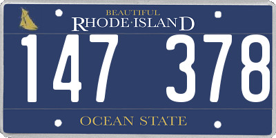 RI license plate 147378