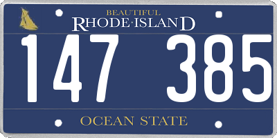 RI license plate 147385