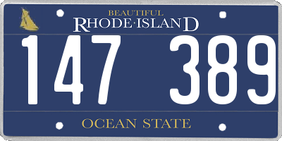 RI license plate 147389