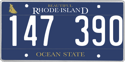 RI license plate 147390