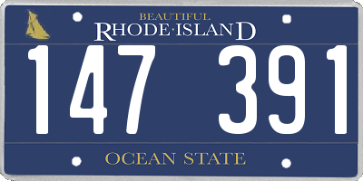 RI license plate 147391