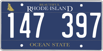 RI license plate 147397