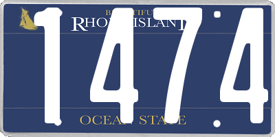 RI license plate 1474