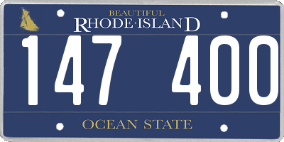 RI license plate 147400