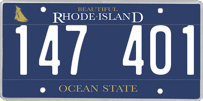 RI license plate 147401