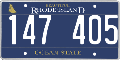 RI license plate 147405