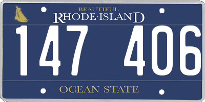 RI license plate 147406