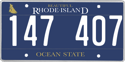 RI license plate 147407