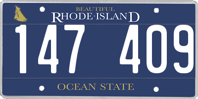 RI license plate 147409