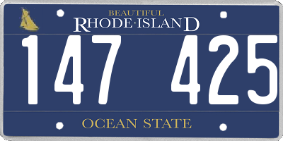 RI license plate 147425