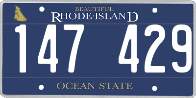 RI license plate 147429
