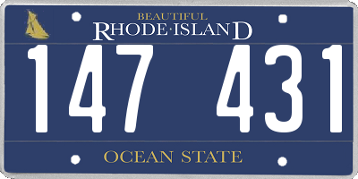 RI license plate 147431