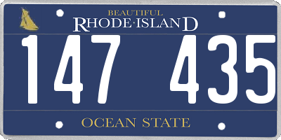 RI license plate 147435
