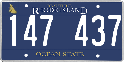 RI license plate 147437