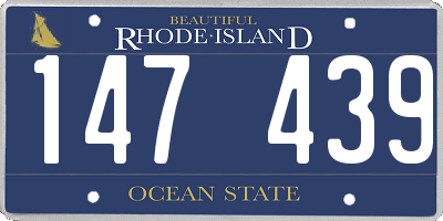 RI license plate 147439
