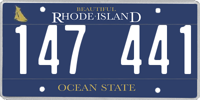 RI license plate 147441